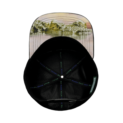 Florida Hat, Flat Bill, Snapback Hat, Green Camo, Black, Mens Hat, Womens Hat, Underbill Picture