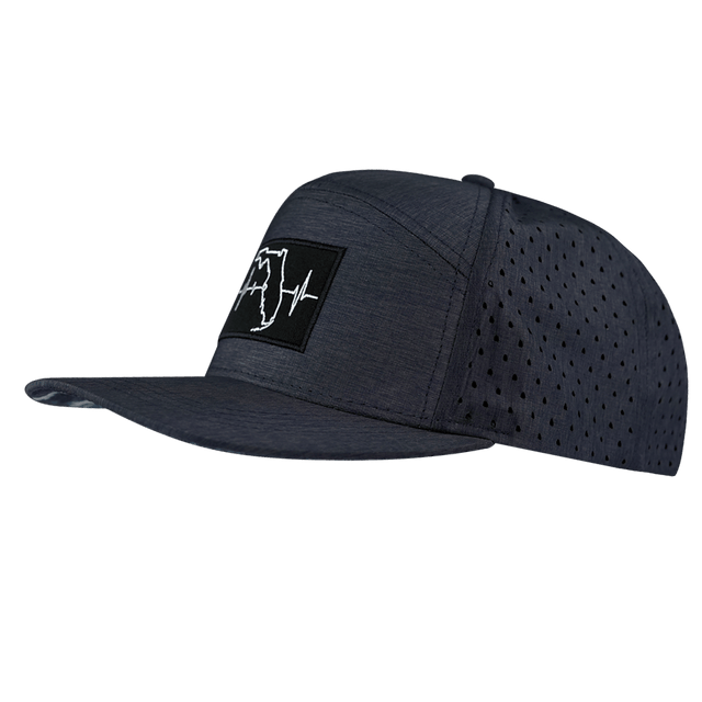 Florida Hat, Flat Bill, Snapback Hat, Ocean Blue, Mens Hat, Womens Hat, Side Picture