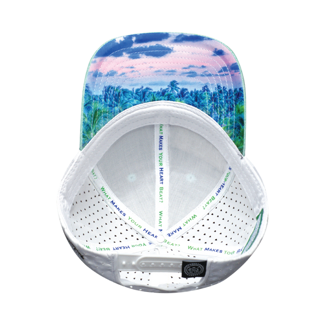 Florida Hat, Low Profile, Ponytail, Snapback Hat, Teal, White, Mens Hat, Womens Hat, Underbiill Picture