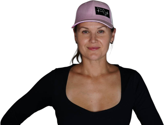 Florida Hat - Low Profile - Ponytail - Pink / White - Laser Mesh