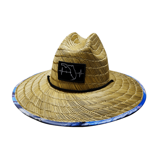 Florida Straw, Sun Hat, Pier, Mens Straw Hat, Womens Straw Hat, Front Picture