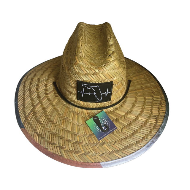 Florida Straw, Sun Hat, Shoreline, Mens Straw Hat, Womens Straw Hat, Front Hat Picture