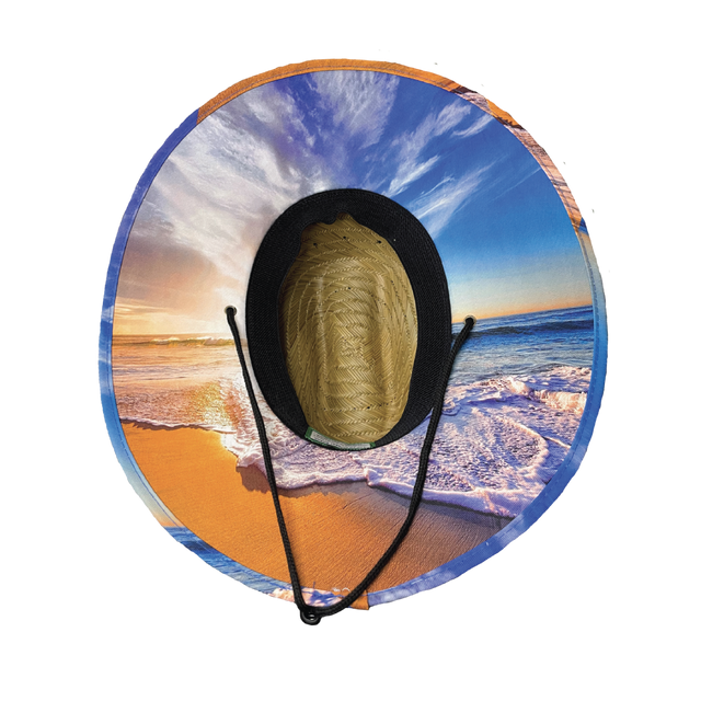 Florida Straw, Sun Hat, Sunset, Mens Straw Hat, Womens Straw Hat, Underbill Picture