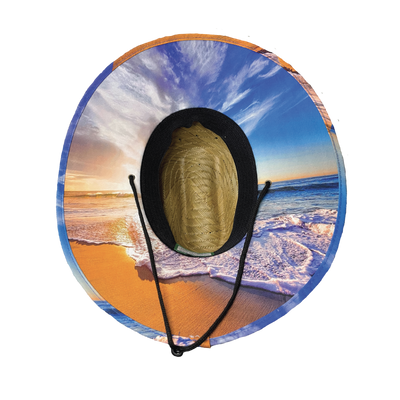 Florida Straw, Sun Hat, Sunset, Mens Straw Hat, Womens Straw Hat, Underbill Picture