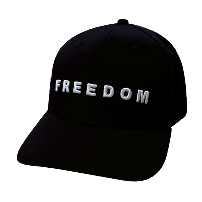 Freedom Hat, Baseball Hat Fit, Snapback Hat, Black, Mens Hat, Womens Hat, Side Picture