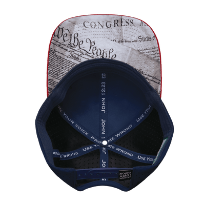 Freedom Hat, Baseball Hat Fit, Snapback Hat, Dark Red, White, Navy, Mens Hat, Womens Hat, Underbill Picture