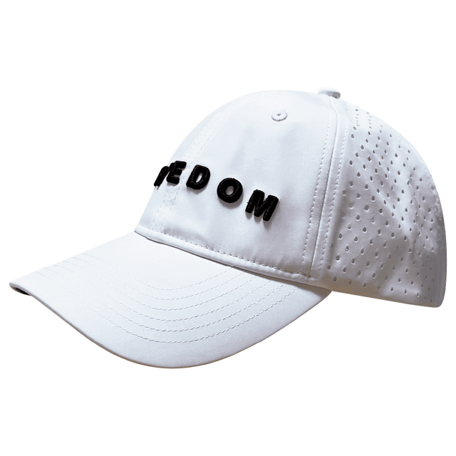 Freedom Hat, Dad Hat, Snapback Hat, White, Mens Hat, Womens Hat, Side Picture