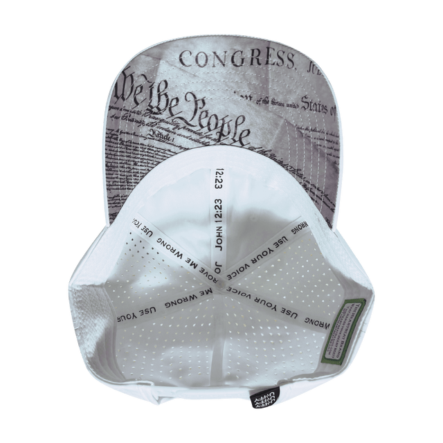 Freedom Hat, Dad Hat, Snapback Hat, White, Mens Hat, Womens Hat, Underbill Picture