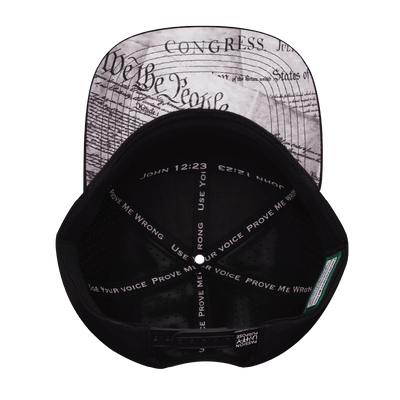 Freedom Hat, Flat Bill, Snapback Hat, Black, Dark Red, White, Mens Hat, Womens Hat, Underbill Picture