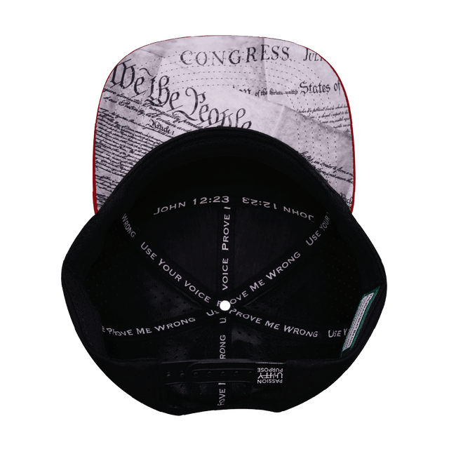 Freedom Hat, Flat Bill, Snapback Hat, Dark Red, Navy, White, Black, Mens Hat, Womens Hat, Underbill Picture