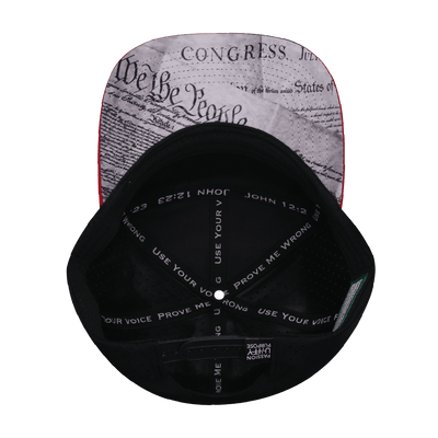 Freedom Hat, Flat Bill, Snapback Hat, Dark Red, White, Navy, Black, Mens Hat, Womens Hat, Underbill Picture