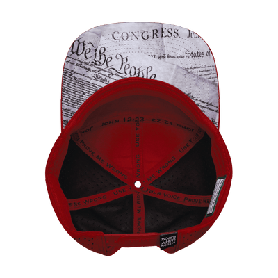 Freedom Hat, Flat Bill, Snapback Hat, Red, White, Mens Hat, Womens Hat, Underbill Picture