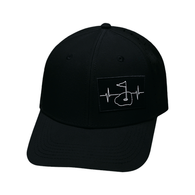 Golf Hat, Baseball Hat, Snapback Hat, Black, Mens Hat, Womens Hat, Front Picture