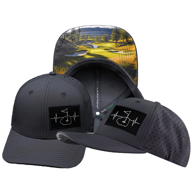 Golf Hat, Baseball Hat, Snapback Hat, Charcoal, Mens Hat, Womens Hat, Main Picture