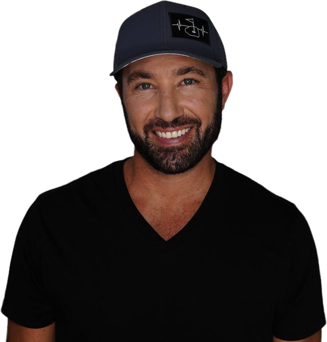 Golf Hat, Baseball Hat, Snapback Hat, Charcoal, Mens Hat, Womens Hat, Man in Hat Picture