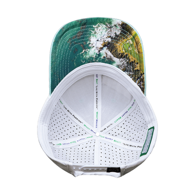 Golf Hat, Low Profile, Ponytail, Snapback Hat, Mint Green, White, Mens Hat, Womens Hat, Underbill Picture