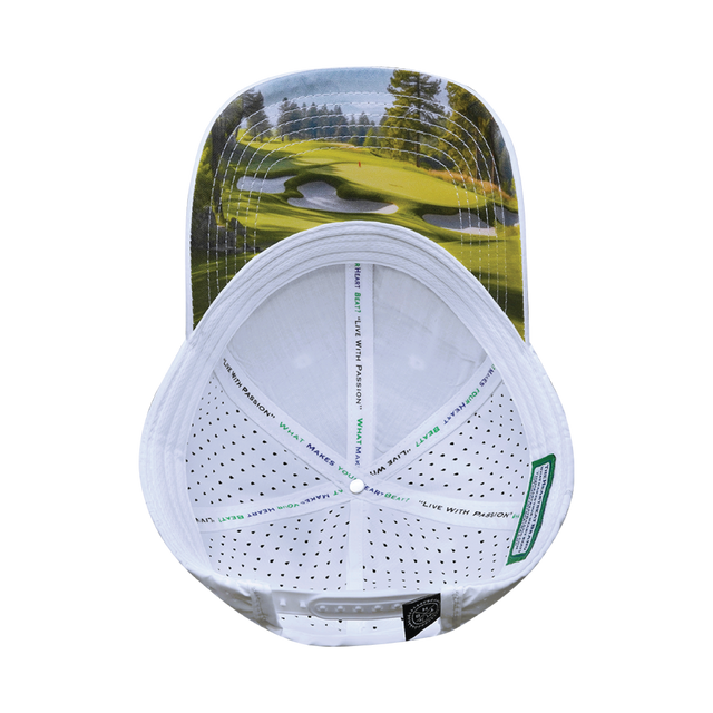 Golf Hat, Low Profile, Ponytail, Snapback Hat, White, Mens Hat, Womens Hat, Underbill Picture