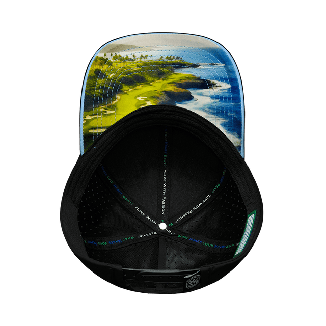 Golf Hat, Low Profile, Ponytail, Snapback Hat, Baby Blue, Black, Mens Hat, Womens Hat, Underbill Picture