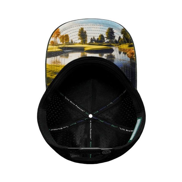 Golf Hat, Trucker Hat, Snapback Hat, Teal Camo, Black, Mens Hat, Womens Hat, Underbill Picture