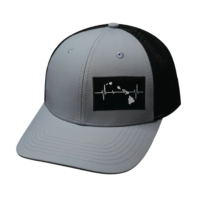 Hawaii Hat, Baseball Hat, Snapback Hat, Ice Blue, Black, Mens Hat, Womens Hat, Front Picture