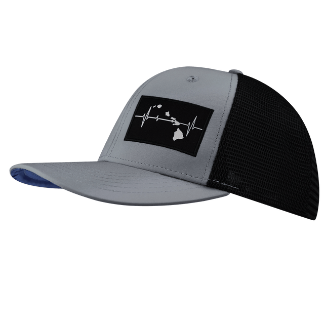 Hawaii Hat, Baseball Hat, Snapback Hat, Ice Blue, Black, Mens Hat, Womens Hat, Side Picture