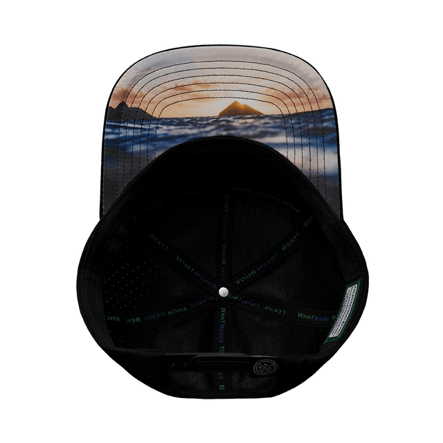 Hawaii Hat, Flat Bill, Snapback Hat, Black, White, Navy, Mens Hat, Womens Hat, Underbill Picture