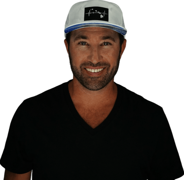 Hawaii Hat, Flat Bill, Snapback Hat, White Camo, Mens Hat, Womens Hat, Man In Hat Picture