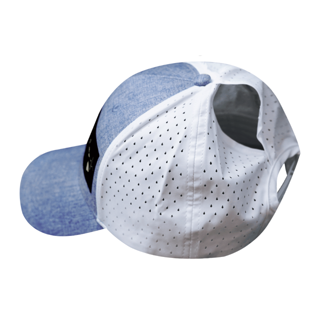 Hawaii Hat, Low Profile, Ponytail, Snapback Hat, Light Blue, White, Mens Hat, Womens Hat, Ponytail Hole Picture