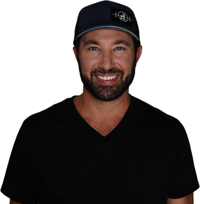 Hunting Hat, Baseball Hat, Snapback Hat, Soft Blue Camo, Black, Mens Hat, Womens Hat, Man In Hat Picture