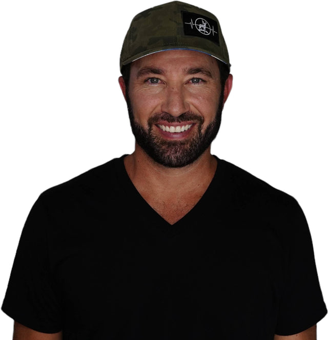 Hunting Hat, Baseball Hat, Snapback Hat, Soft Earth Camo, Mens Hat, Womens Hat, Man In Hat Picture