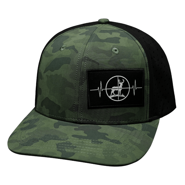 Hunting Hat, Baseball Hat, Snapback Hat, Soft Teal Camo, Black Mens Hat, Womens Hat, Front Picture