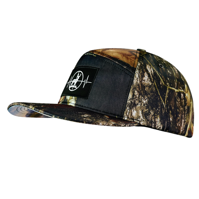 Hunting Hat, Flat Bill, Snapback Hat, Fall Tree Camo, Mens Hat, Womens Hat, Side Picture