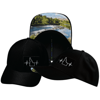 Idaho Hat — Airmesh, Athletic Fit, Black, Fabric Back