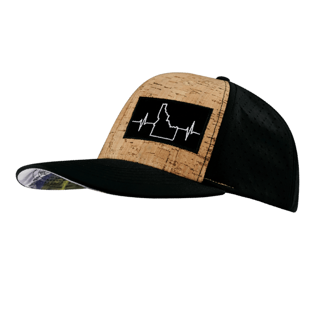 Idaho Hat, Baseball Hat, Snapback Hat, Cork, Black, Mens Hat, Womens Hat, Side Picture