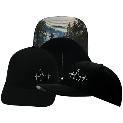 Idaho Hat — Baseball Hat Fit, Black, Laser Mesh