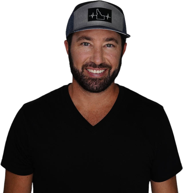 Idaho Hat, Flat Bill, Snapback Hat, Navy, Gray, Black, Mens Hat, Womens Hat, Man In Hat Picture