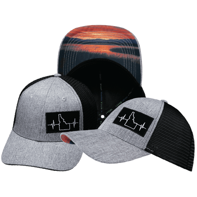Idaho Hat — Low Profile, Heather Gray / Black, Trucker Mesh