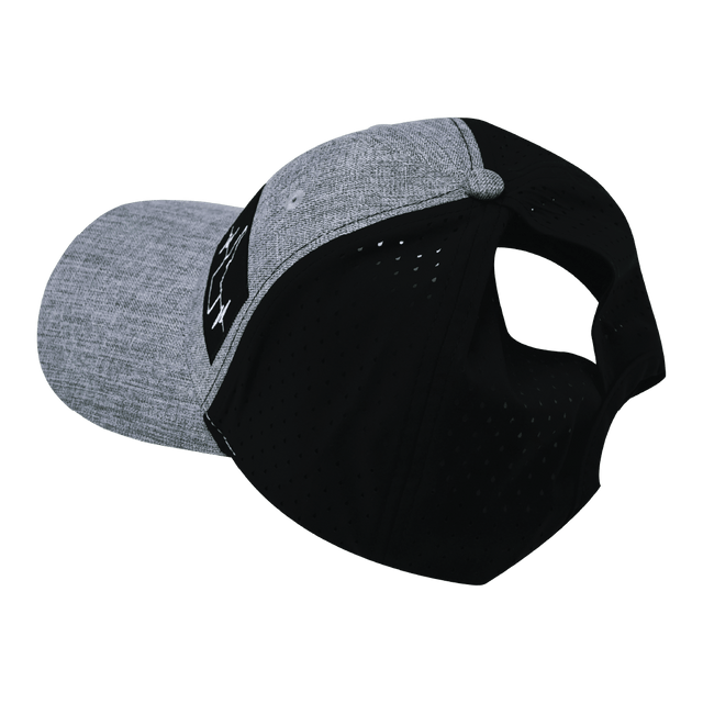 Idaho Hat, Low Profile, Ponytail, Snapback Hat, Heather Gray, Black, Mens Hat, Womens Hat, Ponytail Hole Picture