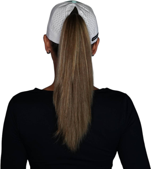 Idaho Hat, Low Profile, Ponytail, Snapback Hat, Teal, White, Mens Hat, Womens Hat, Ponytail Hole Woman In Hat Picture