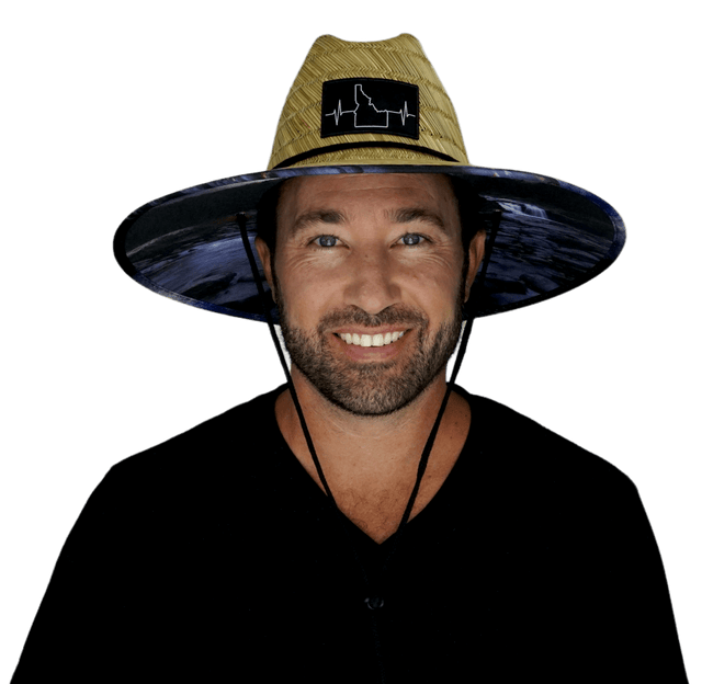 Idaho Straw, Sun Hat, McCall Night, Mens Straw Hat, Womens Straw Hat, Man In Straw Hat Picture