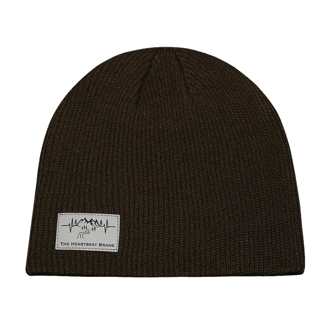 Mountains Beanie - No Cuff - Chocolate