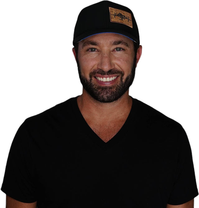 Mountains Hat, Baseball Hat, Snapback Hat, Black, Mens Hat, Womens Hat, Man in Hat Picture