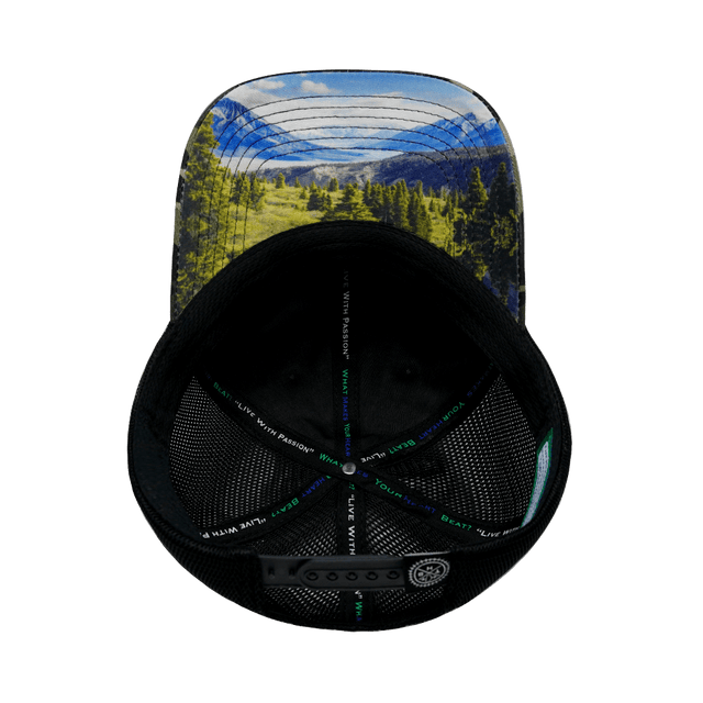 Mountains Hat, Dad Hat, Snapback, Camo, Black, Mens Hat, Womens Hat, Underbill Picture