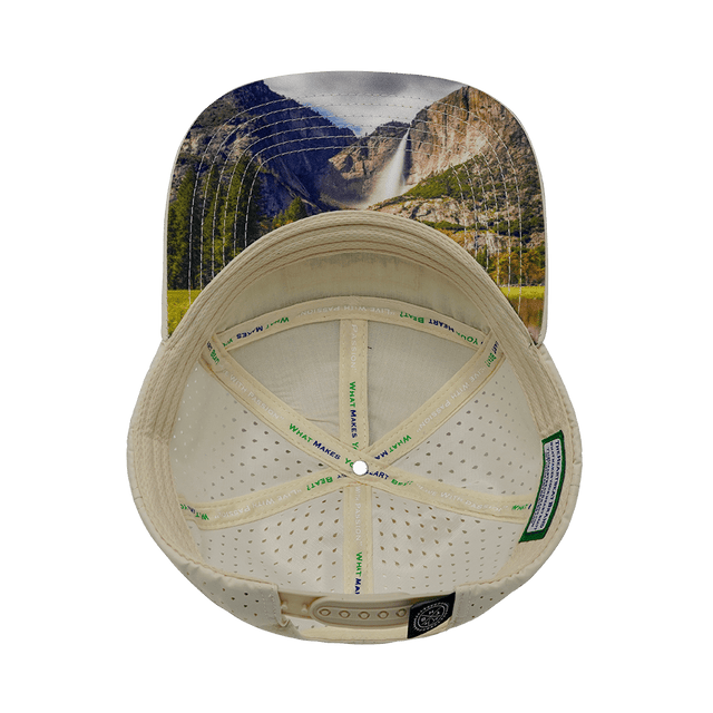 Mountains Hat, Flat Bill, Snapback Hat, Cream, Black, Charcoal, Mens Hat, Womens Hat, Underbill Picture