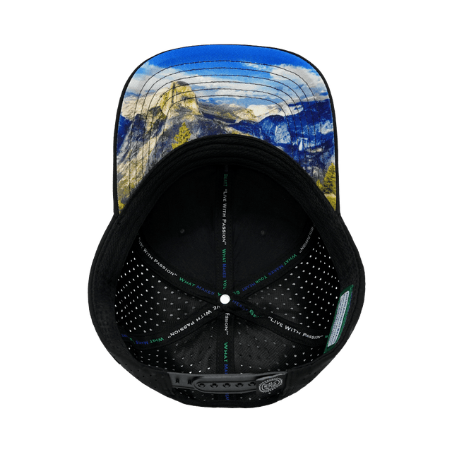 Mountains Hat, Trucker Hat, Snapback Hat, Royal Blue, Black, Mens Hat, Womens Hat, Underbill Picture