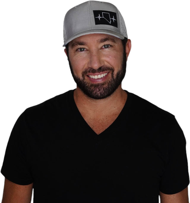 Nevada Hat, Baseball Hat, Snapback Hat, Gray, Mens Hat, Womens Hat, Man in Hat Picture