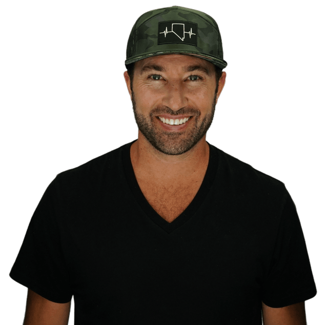 Nevada Hat, Flat Bill, Snapback Hat, Green Camo, Mens Hat, Womens Hat, Man In Hat Picture