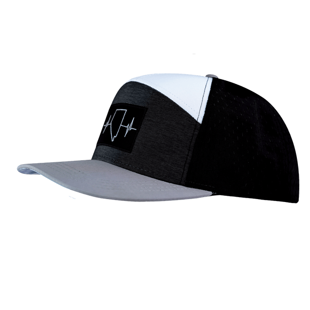 Nevada Hat, Flat Bill, Snapback Hat, Gray, Charcoal, White, Black, Mens Hat, Womens Hat, Side Picture