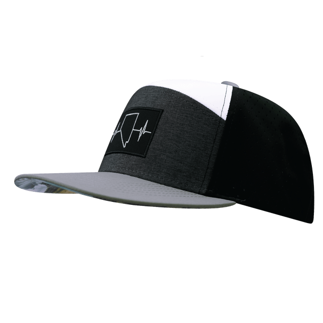 Nevada Hat, Flat Bill, Snapback Hat, Gray, Charcoal, White, Black, Mens Hat, Womens Hat, Side Picture
