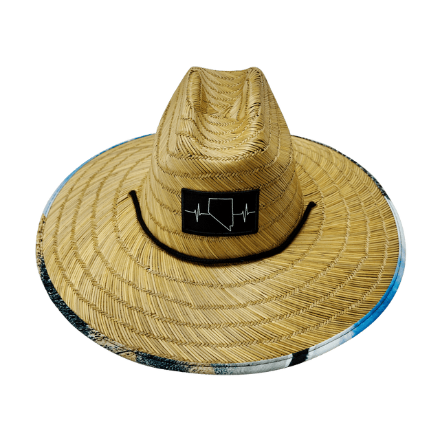 Nevada Straw, Sun Hat, Mountains, Mens Straw Hat, Womens Straw Hat, Front Picture
